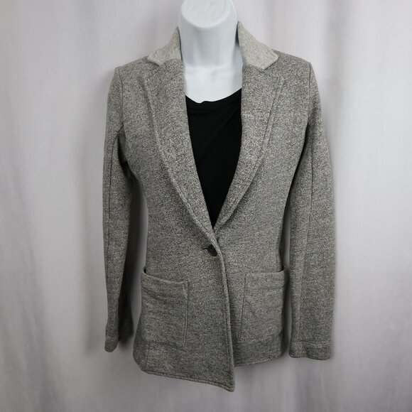 James Perse Standard Grey Cotton Blazer - Size 1(Small) - Picture 4 of 12